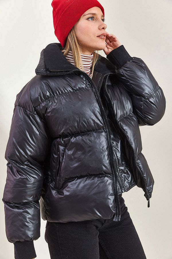 Women's double zipper coat cheap