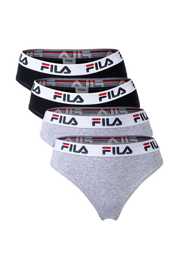 FILA-Damen Slip - 4er Pack Briefs, Logo-Bund, Cotton Stretch, einfarbig 1