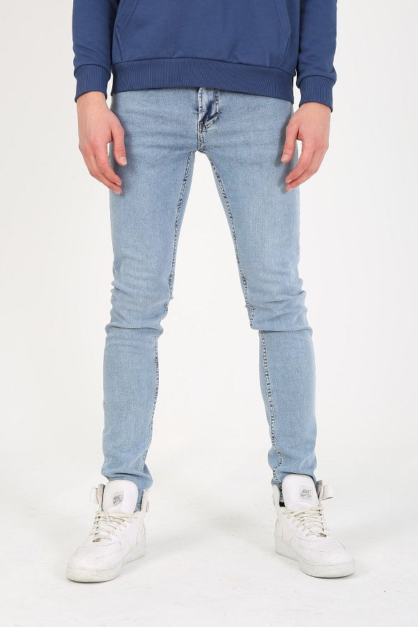 Twister Jeans-Gabon 625-10 Men's Slim Fit Skinny Leg Lycra Denim Trousers Light Blue 1