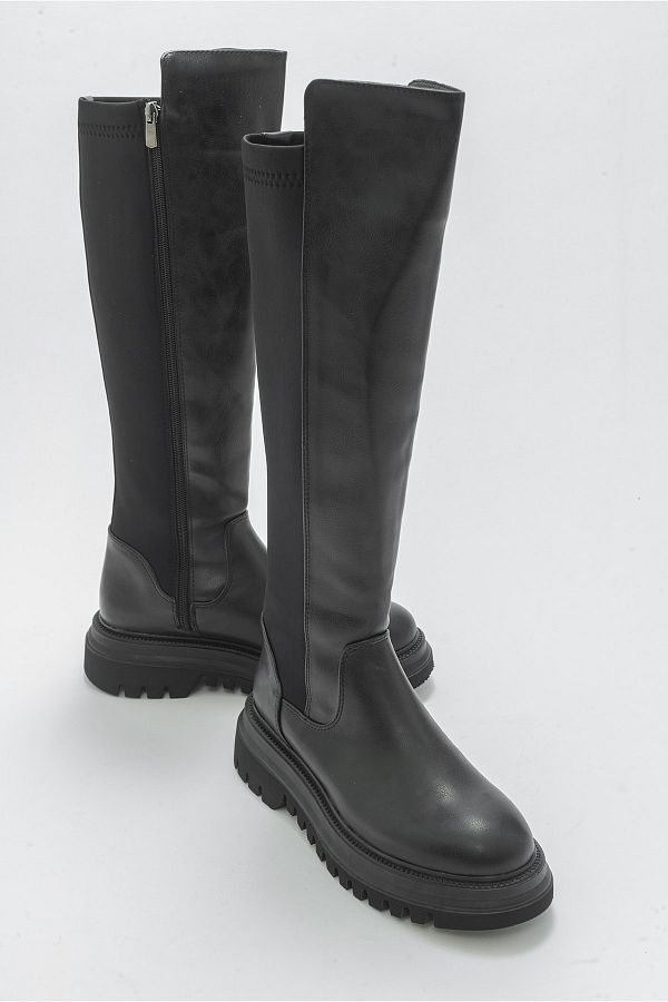 LuviShoes-Shadow Black Damenstiefel 1