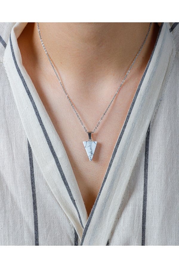 Triangle stone pendant cheap