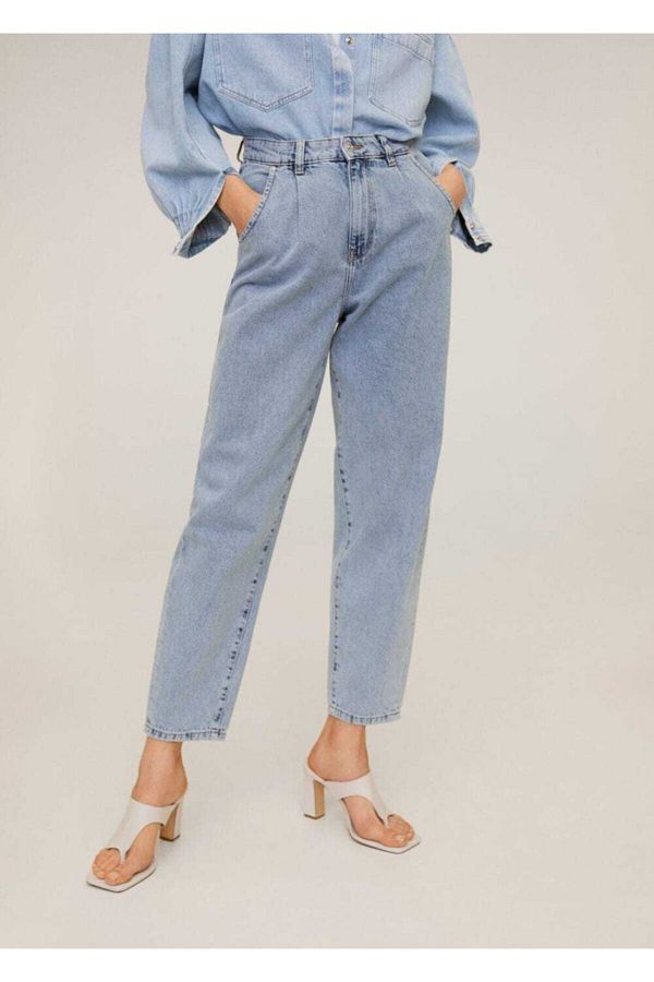 MANGO Women s Light Blue Slouchy Regina Jean Trousers67004758 Trendyol