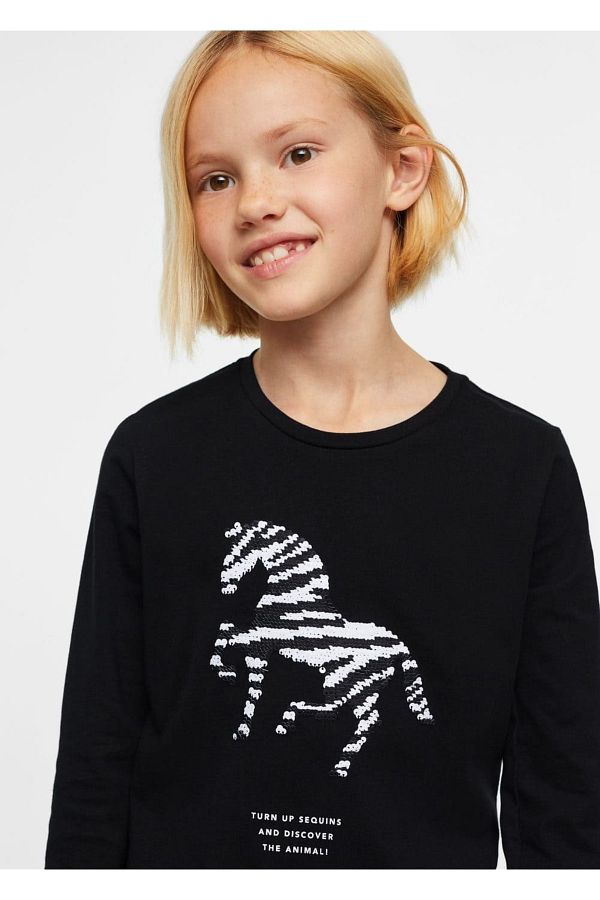 MANGO Kids Doppelseitiges Pailletten T Shirt Trendyol