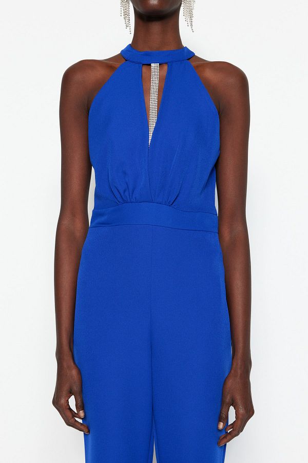 Trendyol Collection Jumpsuit Blue Fitted Trendyol