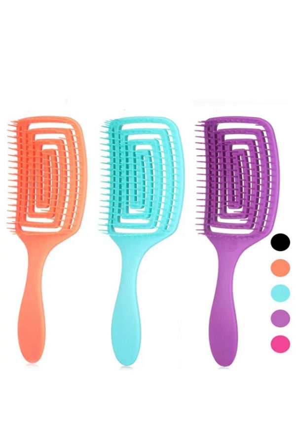 TUSHBA-Special Detangler, Anti-Frizz Hair Brush for Curly and Wavy Hair Set of 3 1