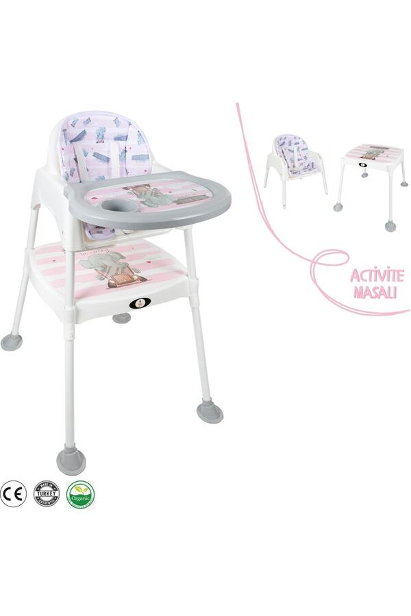 Baby Roys 3in1 Çalışma Masalı Mama Sandalyesi