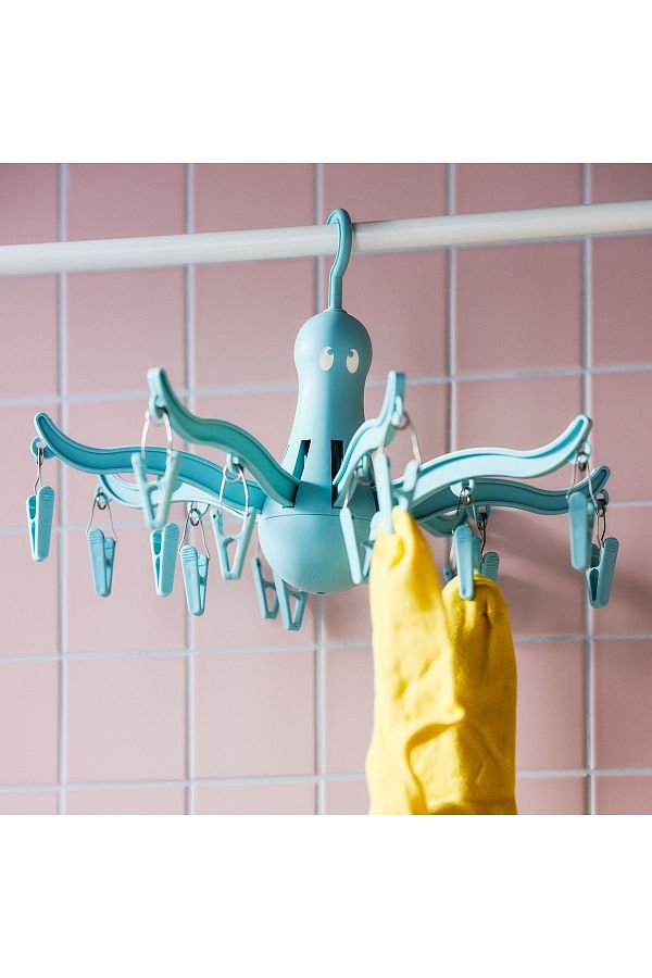 AFNF Turquoise Colored Octopus Hanger Dryer with 16 Pegs Ikea Hanger Clothes Dryer Trendyol