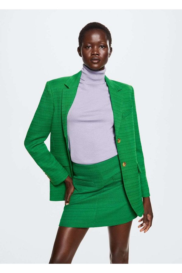 Mango green midi skirt clearance