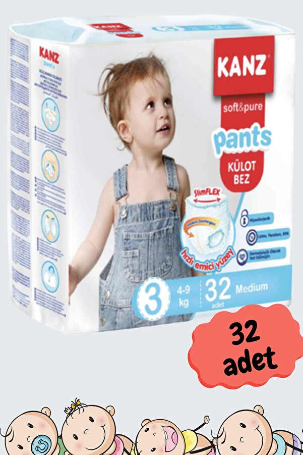Kanz Külot Bez Bebek Bezi Sızdırmaz Bebek Külot Bez Emici Külot Bez