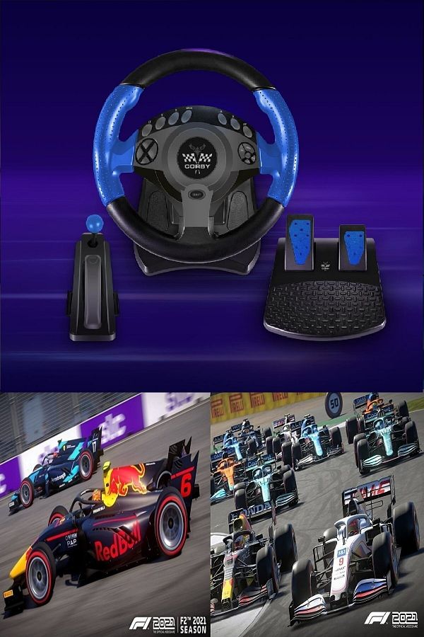 Midday-7 In 1 Ps2, Ps3,ps4, Ps5 Compatible X Box One Computer Compatible 270 Degree Rotatable Steering Set 1
