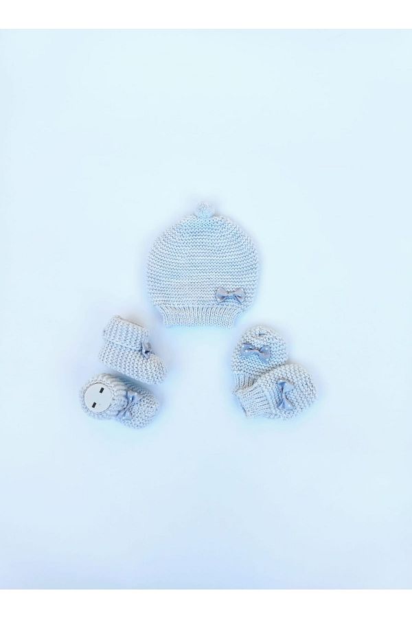 Alingo-Knitwear Beret Gloves Booties Set 1
