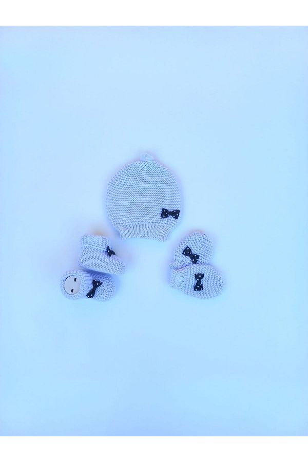 Alingo-Knitwear Beret Gloves Booties Set 1