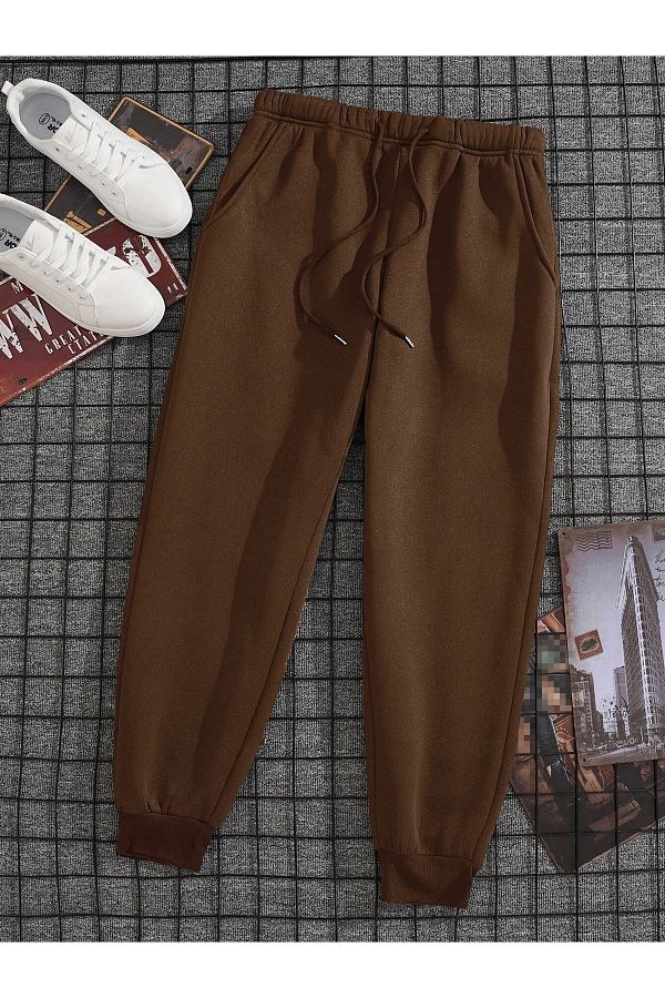 Mad&Calf-Men's Regular Fit Sweatpants with Elastic Legs 1