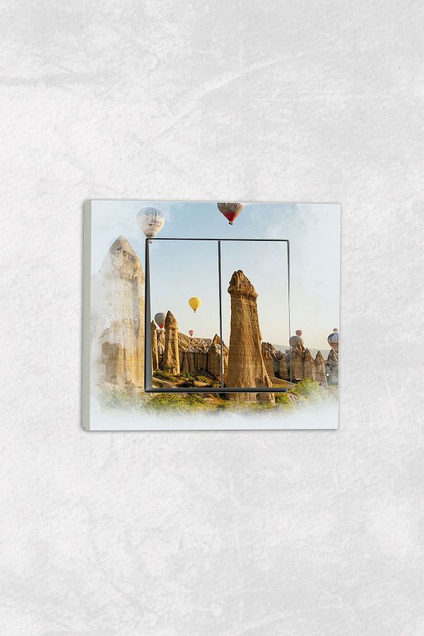 markcat-Ovivo Grano (TWO KEY SOCKET) UV Printed Cappadocia Pattern White Commitator Frame Included 1
