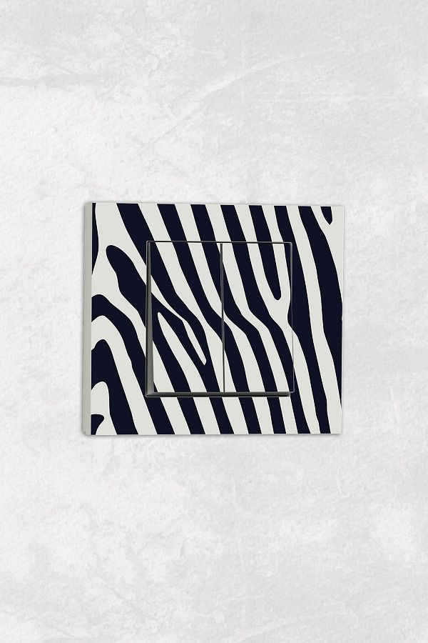 markcat-Ovivo Grano (Double Switch Socket) UV Printed Zebra Pattern White Commitator Frame Included 1