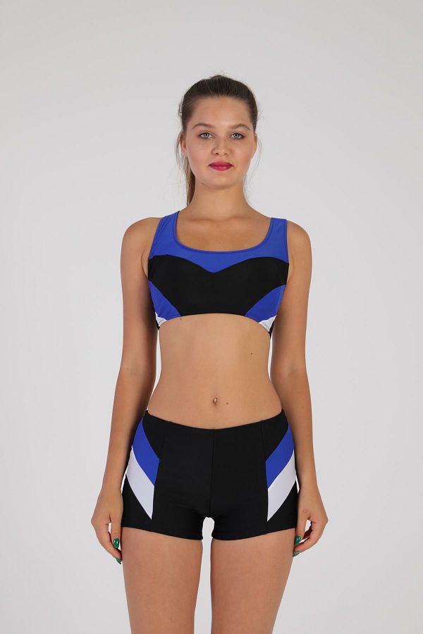 Swana Swimmer Model Bikini Set with Shorts Trendyol