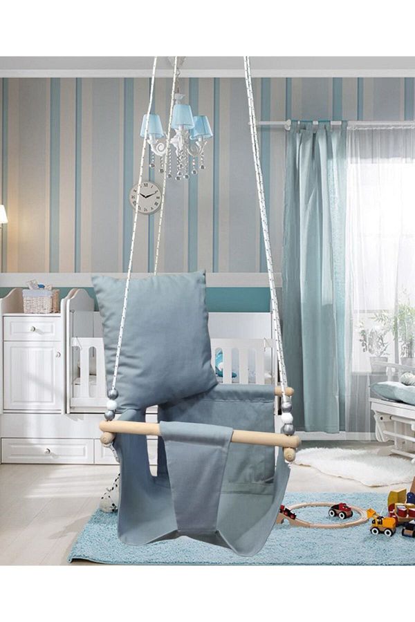 Altev Wooden Solid Color Baby Kids Garden Swing Hammock Ceiling Swing Home Swing Trendyol
