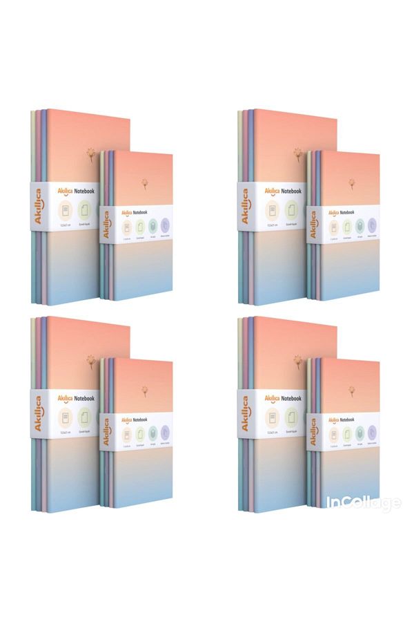 AKILLICA-Pastel 32 Piece Notebook Notebook Set - Gradient Series 1