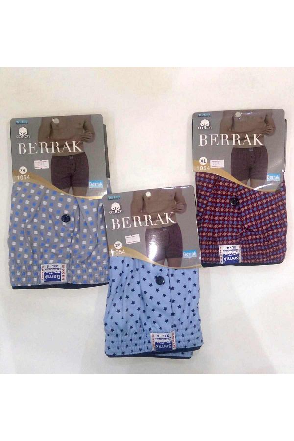 Berrak-Pack of 4 1054 Printed Boxer Mnt Underwear 1