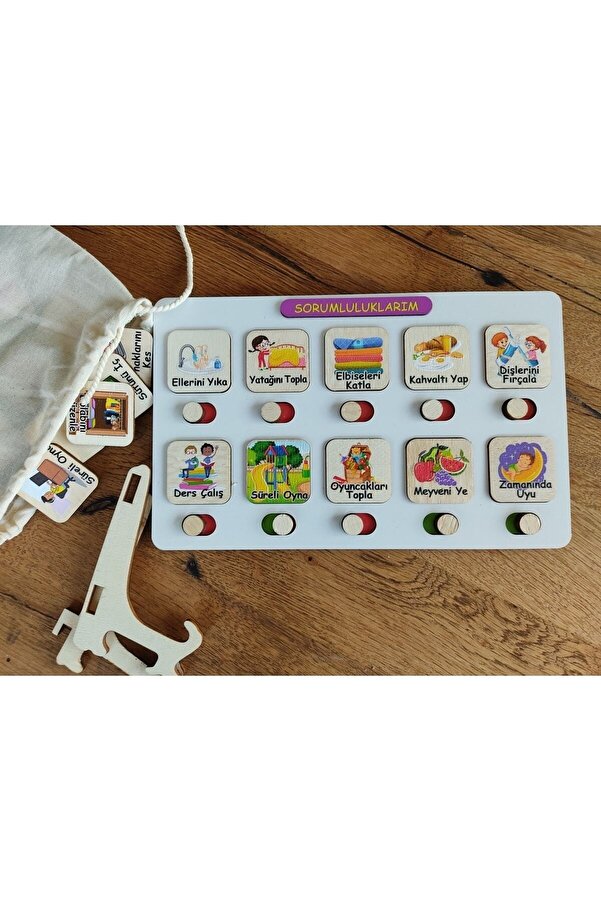 Ankebut Montessori Küçük Sorumluluk Alma Beceri Ve Görev Tablosu Günlük Rutinim