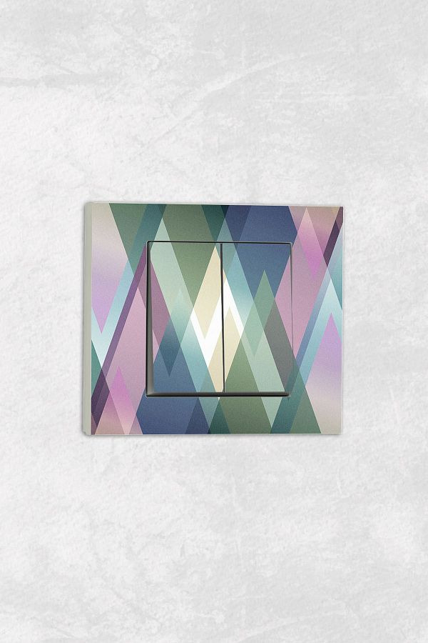 markcat-Ovivo Grano (Double Switch Socket) UV Printed Colorful Patterned White Commitator Frame Included 1