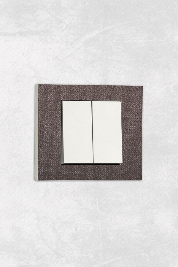 markcat-Ovivo Grano (Double Switch Socket) UV Printed White Commitator Frame Included 1