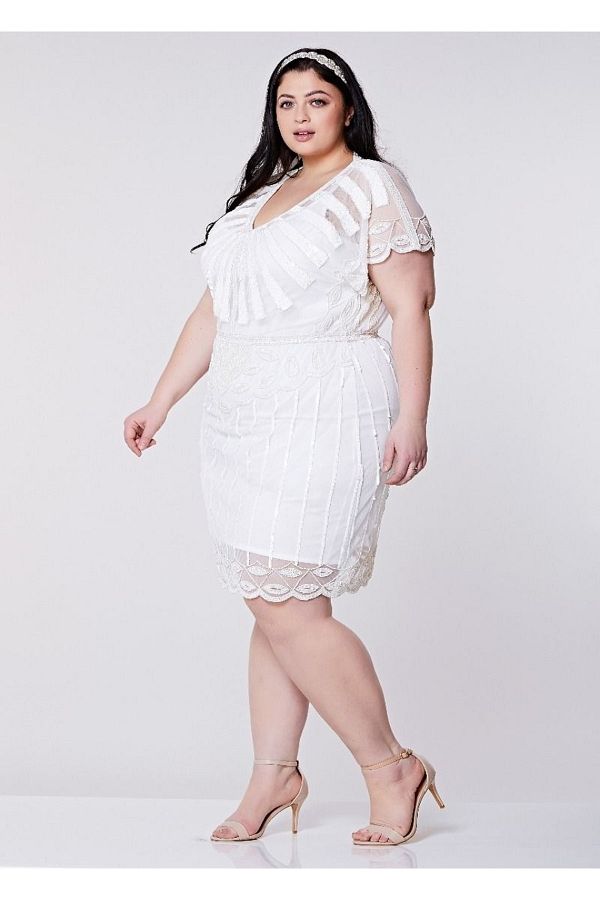 GATSBYLADY LONDON Angel Sleeve Hand Embroidered Dress Trendyol