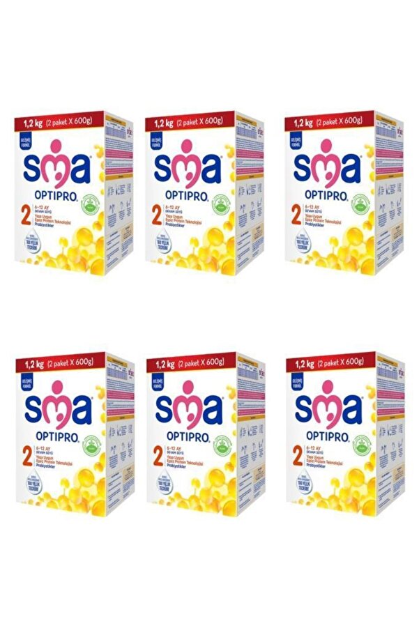 SMA Optipro Probiyotik 2 Devam Sütü 1200 Gr X 6 Adet