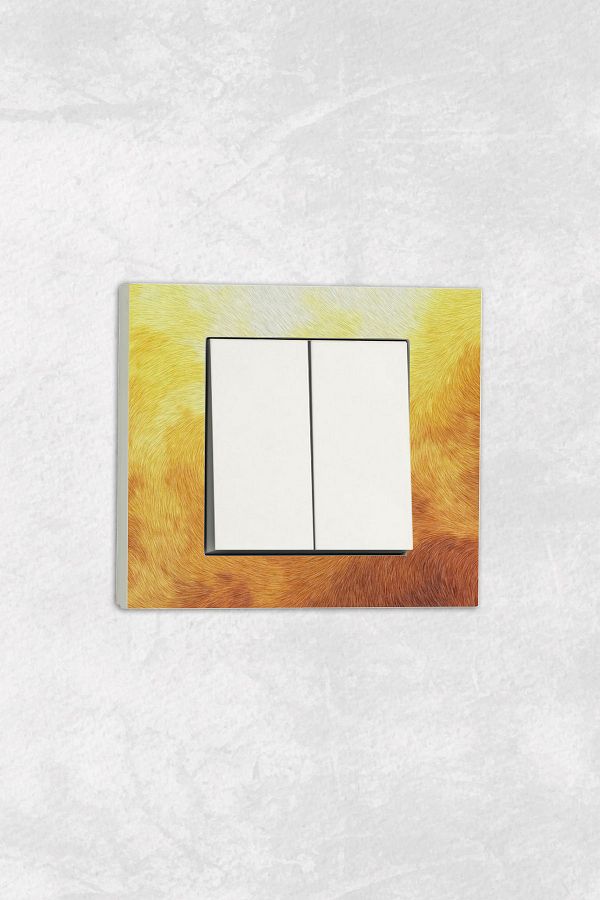markcat-Ovivo Grano (Double Switch Socket) UV Printed White Commitator Frame Included 1