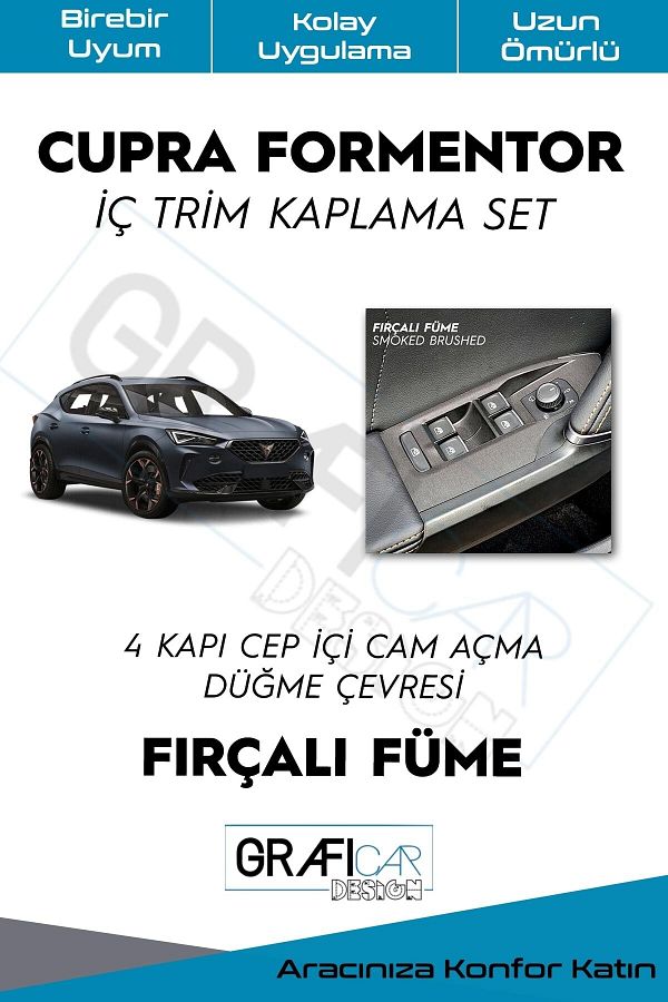 GRAFİCAR-Cupra Formentor 4 Door Interior Grip Covering Sticker Set 1