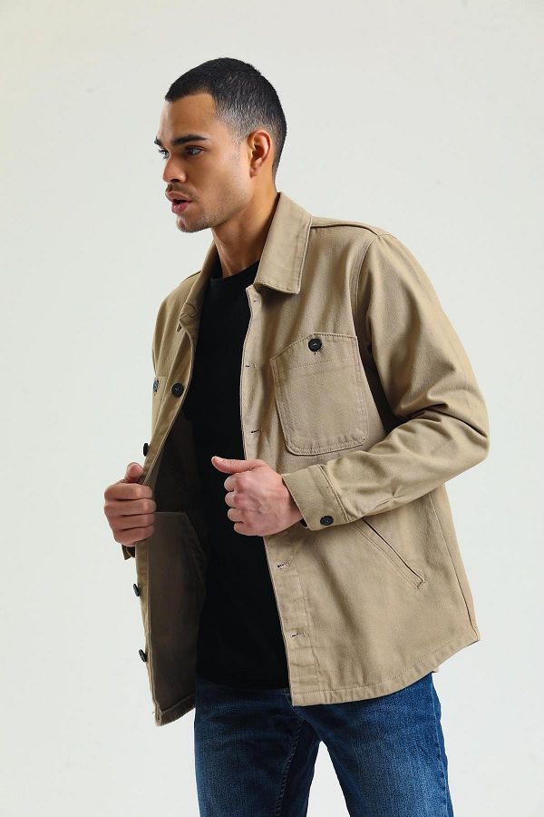 Cekmon Men s Regular Fit Multi Pocket Buttoned Unlined Gabardine Thin Sports Jacket Trendyol
