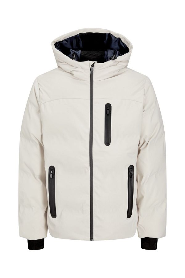 Jack Jones Jcoheat Puffer Jacket Sn Men s Coat 3M Thinsulate Water and Windproof Hooded Coat Trendyol