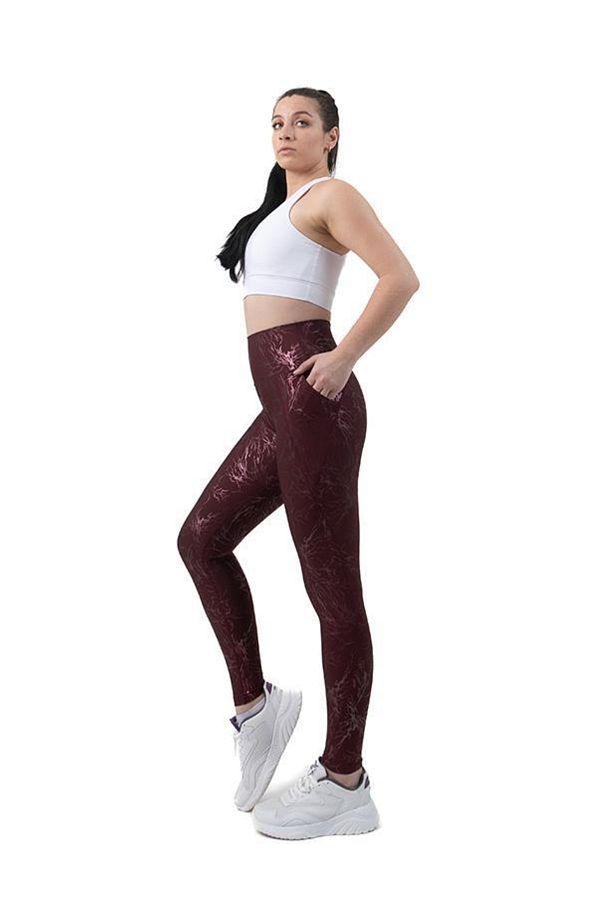 glintfit-طماق رياضية لامعة عالية الخصر مع جيوب 1