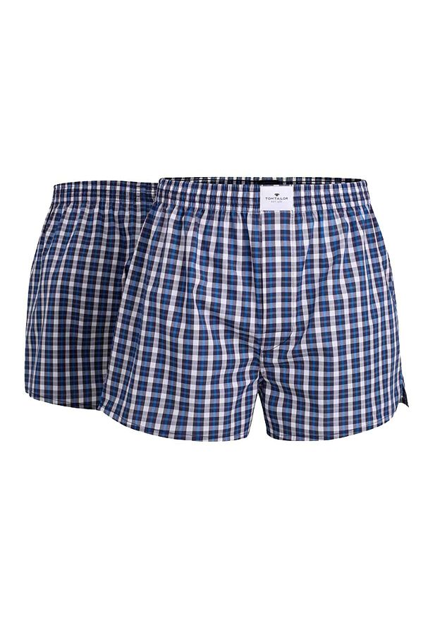 Tom Tailor-Herren Web-Boxershorts, 2er Pack - Pure Cotton, Westside C, kariert 1