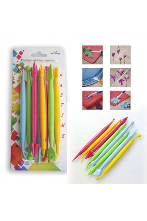 DOS-8-Piece Professional Marzipan Set Colored Sugar Dough Shaper 1