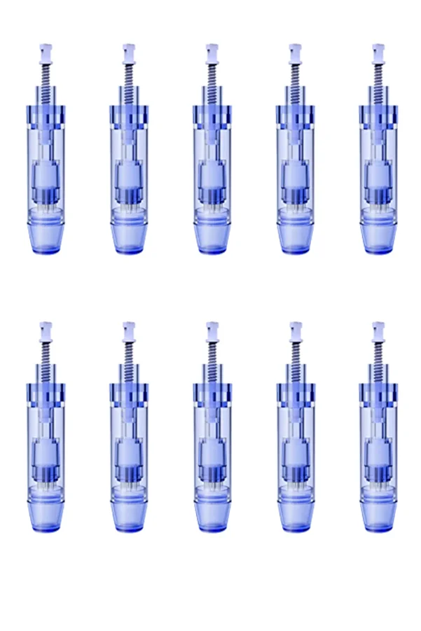 MOLE-10 Pieces 12 Pin Dermapen Needle with Cover and Socket Compatible with Model A1-c and A1-w Model Devices 1