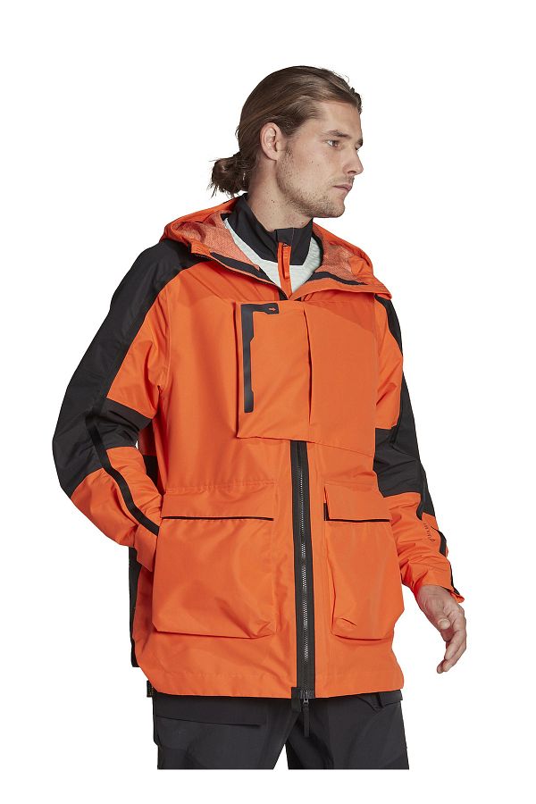 Adidas orange sales black jacket