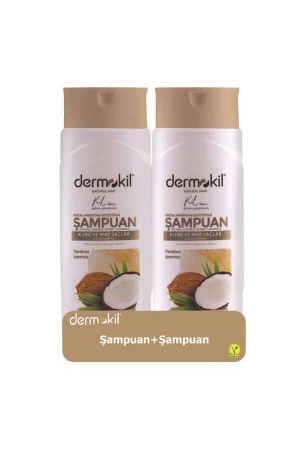 Dermokil-400ml Coconut Extract Shampoo Set of 2 1
