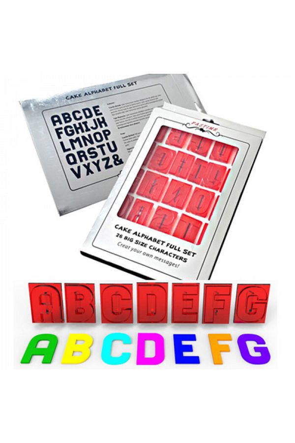 DOS-Cake Large Letters Alphabet Sugar Dough Printing and Transfer Set 1