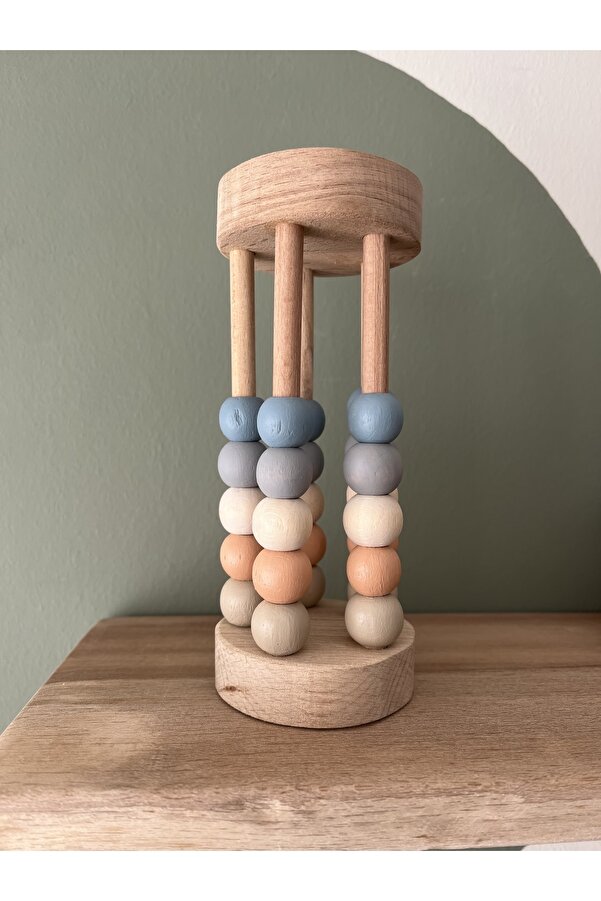 DORU Doğal Sağlıklı Ahşap Oyuncak Montessori Abaküs Matematik Çocuk Bebek Odası Dekor