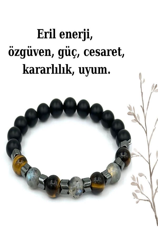 NehirTa Certified Natural Stone Energy Confidence Strength Courage Stability and Harmony Bracelet Trendyol