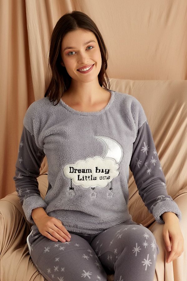 Nisanca Winter Women s Fleece Pajama Set New Year s Pajamas Trendyol