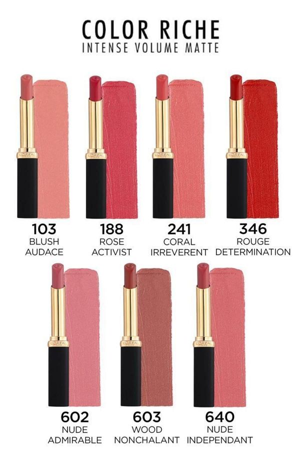 L'Oreal Paris-Color Riche Intense Volume Matte Lipstick Series 1
