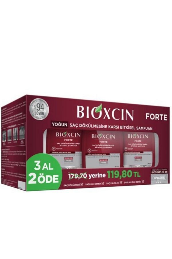 Bioxcin-Forte Shampoo 300ml - Set of 3 All Hair Types 1