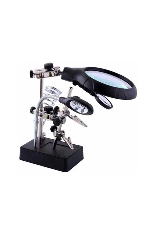 Nikula-Mg16129-c Soldering Iron Stand with LED Light and Magnifying Lens 1