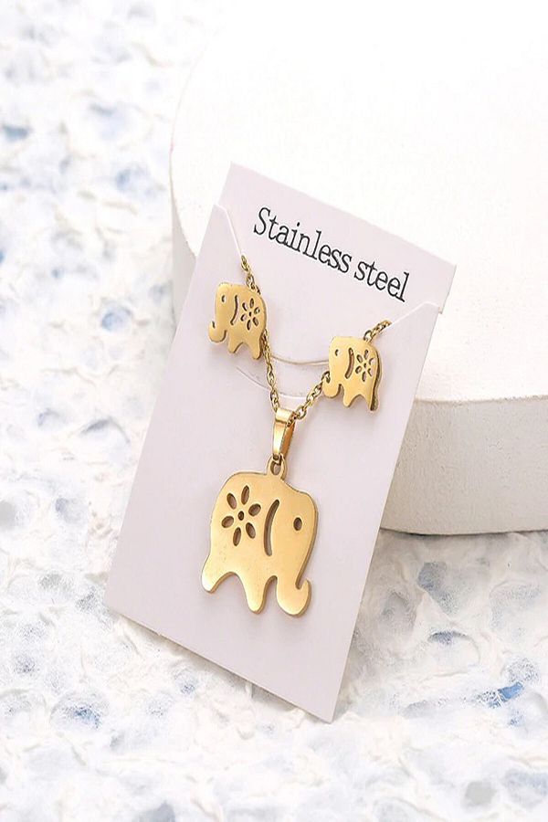 Stainless steel elephant necklace online