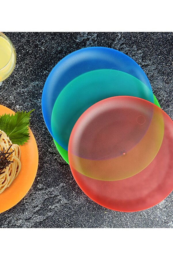 Tuffex 4lü Çok Amaçlı Çocuk Ve Bebek Yemek Tabağı Seti- 20 cm Çok Renkli