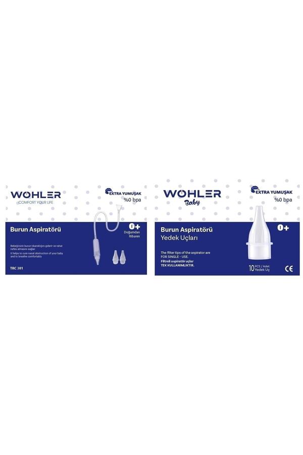 Wohler Nazal Burun Aspiratörü Başlangıç Seti - Tek Tek Poşetli