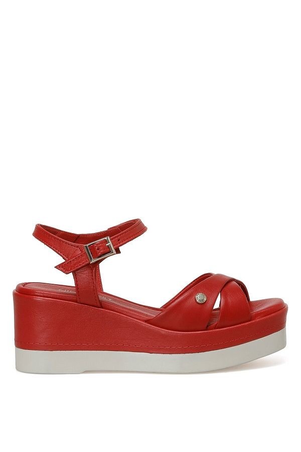 Nine West Gage 3fx Red Women s Wedge Heel Sandals Trendyol