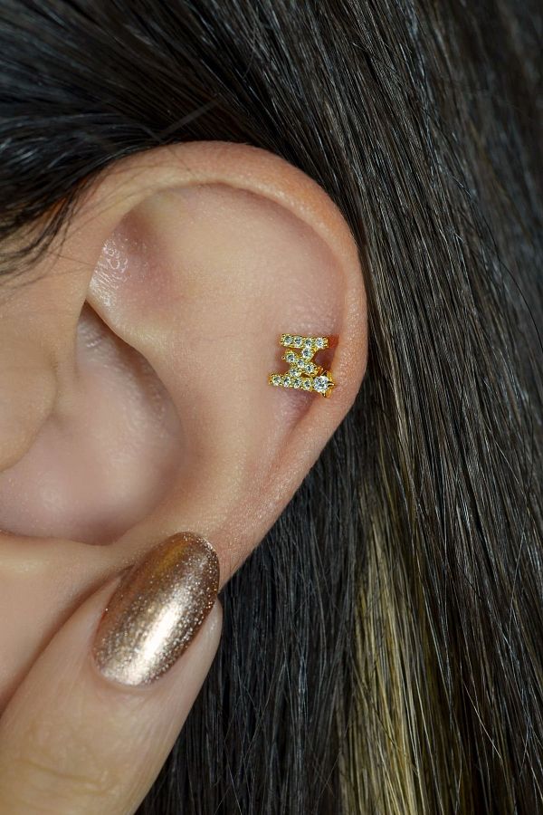 Sacce Scarves Accessories Letter Z Piercing Helix Cartilage Lobe Tragus Trendyol